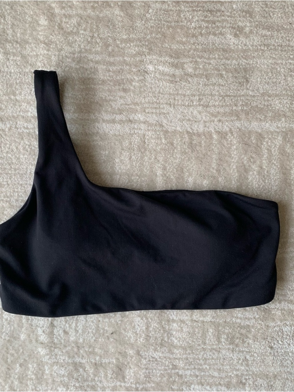 Offline By Aerie The Hugger Black One Shoulder Sports Bra